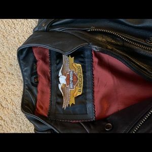 Black Leather Harley Davidson Jacket